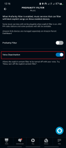 disable alexa profanity filter